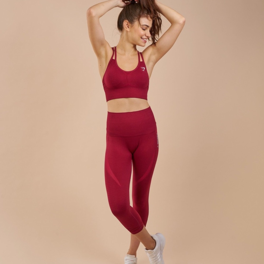 GYMSHARK HIGH WAISTED SEAMLESS CROPPED LEGGINGS